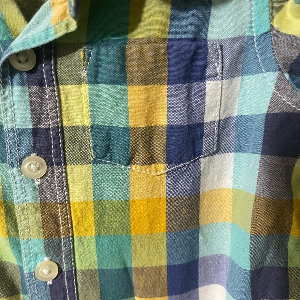 Baby Gap Short Or Long Sleeve Plaid Shirt Size 12-18 Months - Picture 3 of 6